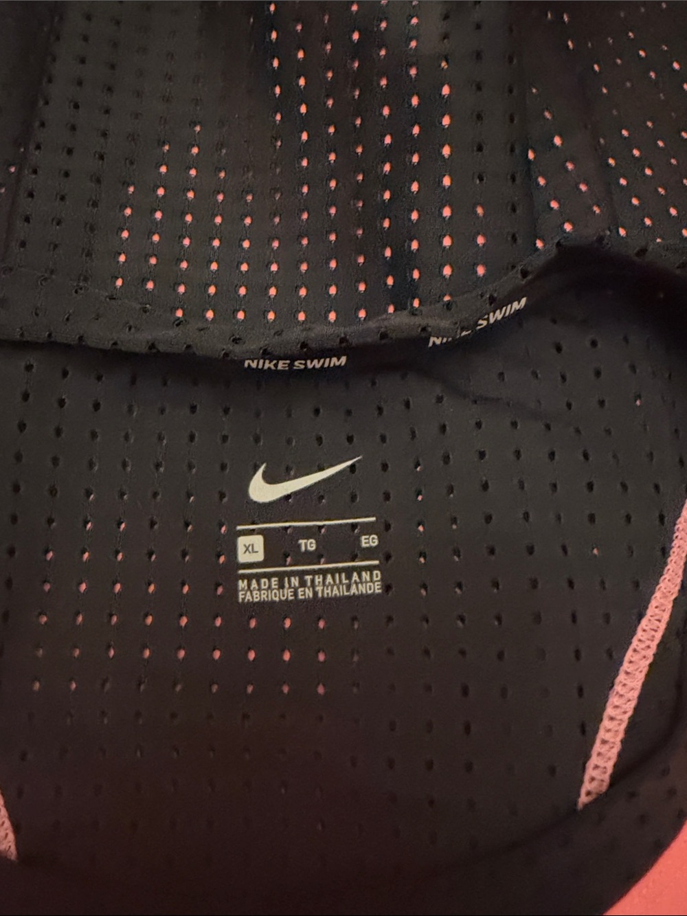 Nike Coral Pink Racerback Crop Tank with Black Trim - Picture 3 of 3